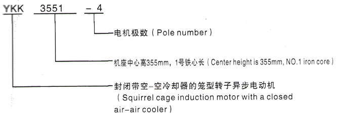 YKK系列(H355-1000)高压Y5603-8/1000KW三相异步电机西安泰富西玛电机型号说明